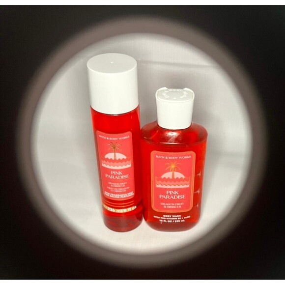 Bath & Body Works Pink Paradise BUNDLE, Fine Fragrance Mist & Body Wash 8oz/10oz - Picture 10 of 10